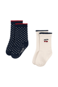 Lot de 2 paires de chaussettes à pois cerise CHERRY MIX