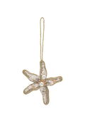 Ozdoba choinkowa Beaded Starfish WHITE