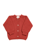 Inga Baby-Strickjacke aus Merinowolle RED
