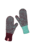 Striped Mittens Alba BURGUNDY