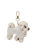 Brelok Beaded Poodle WHITE