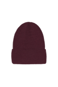Całoroczna czapka z wełny merino Everyday PLUM BROWN