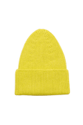 Čepice Fonzie z merino vlny pro dospělé SUNNY YELLOW