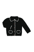 Dziecięcy kardigan merino Stitch BLACK