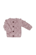 Miękki kardigan dziecięcy Popcorn DUSTY MAUVE