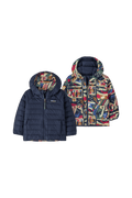 Dwustronna kurtka puchowa Baby Reversible Down Hoody LET'S CHAT: NEW NAVY