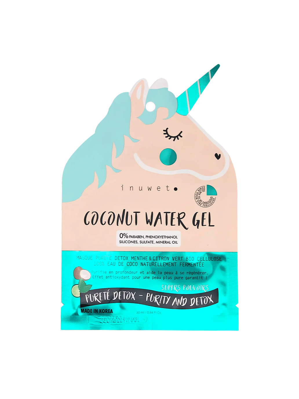 Oczyszczająca bio maska do twarzy w płachcie Inuwet BÉBÉ Concept