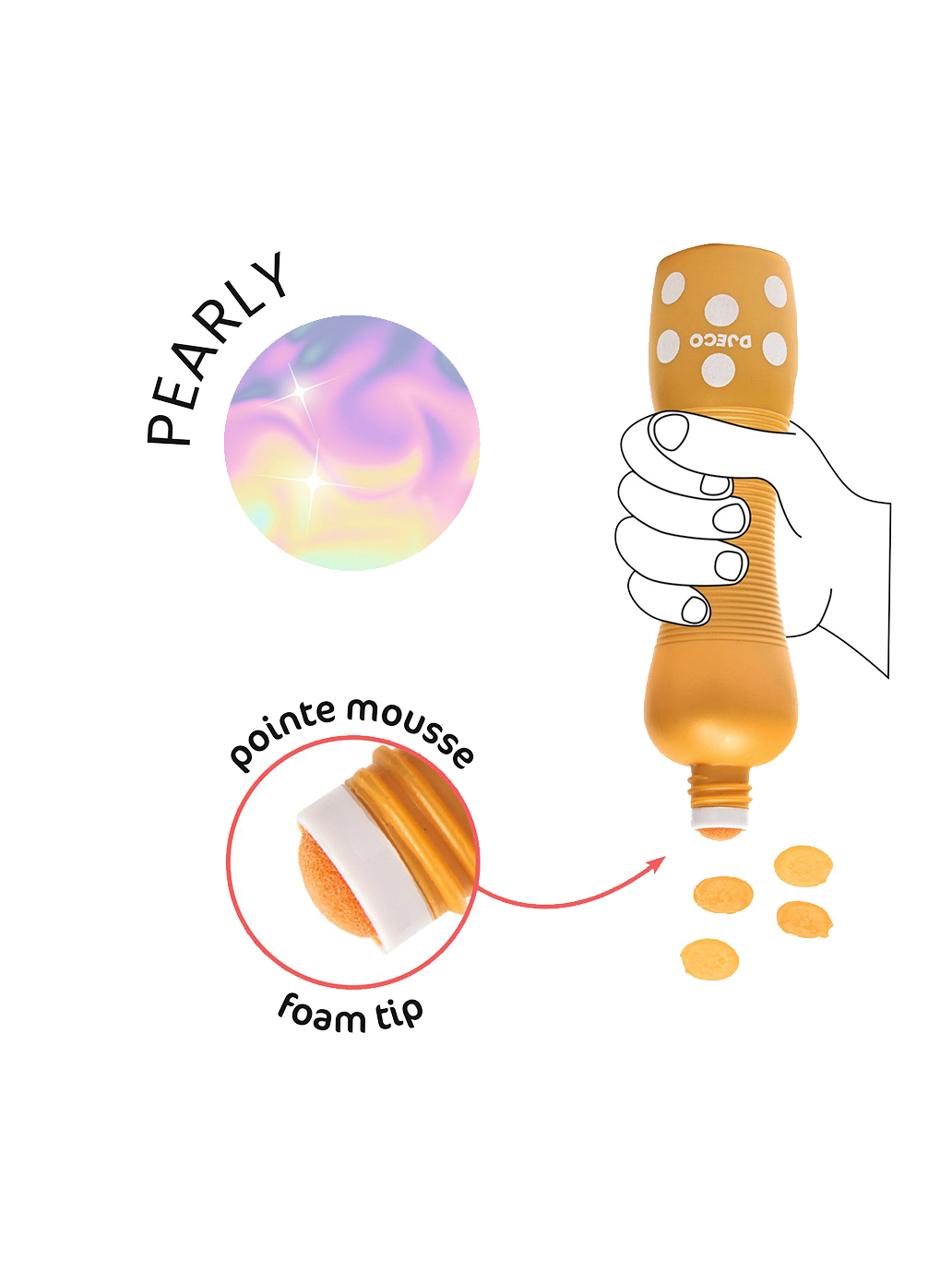 Markery stempelkowe 4 kolory Djeco BÉBÉ Concept