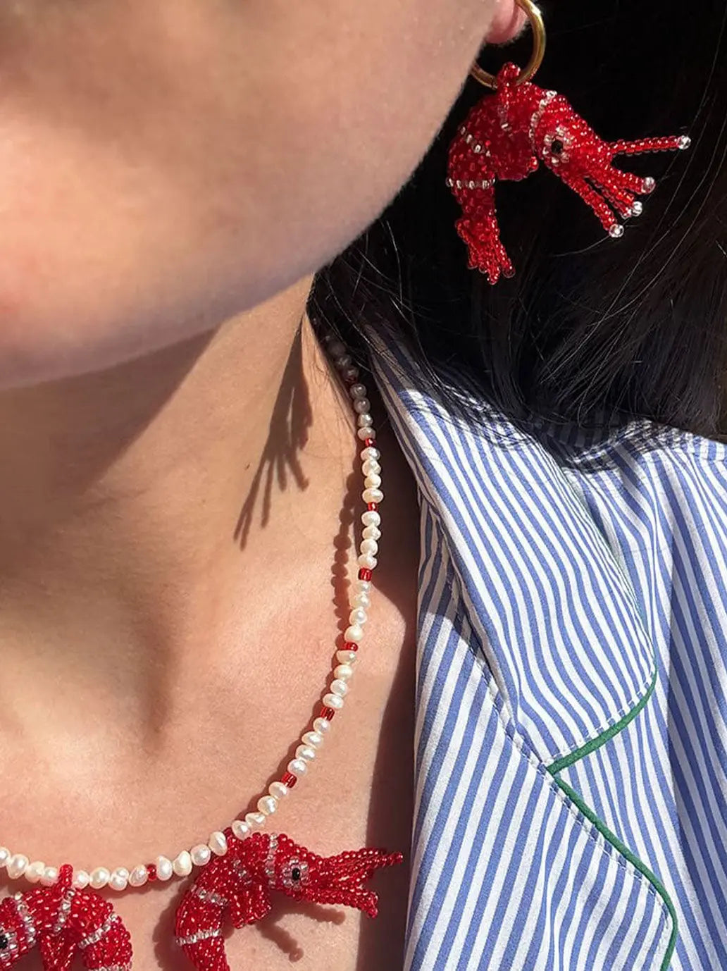 Kolczyki Prawn earrings Amori Mori BEBE Concept