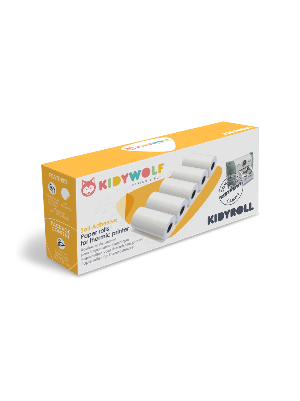 Samoprzylepny papier do aparatów Kidyprint Kidywolf BÉBÉ Concept