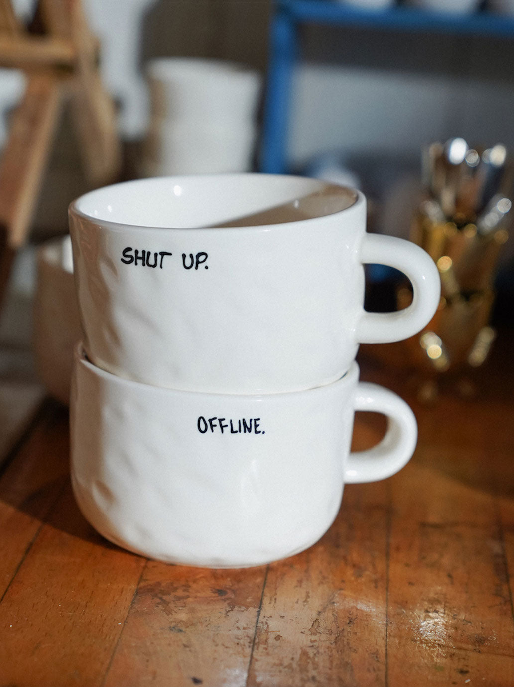 Ceramiczny kubek do cappuccino Offline Anna + Nina BÉBÉ Concept