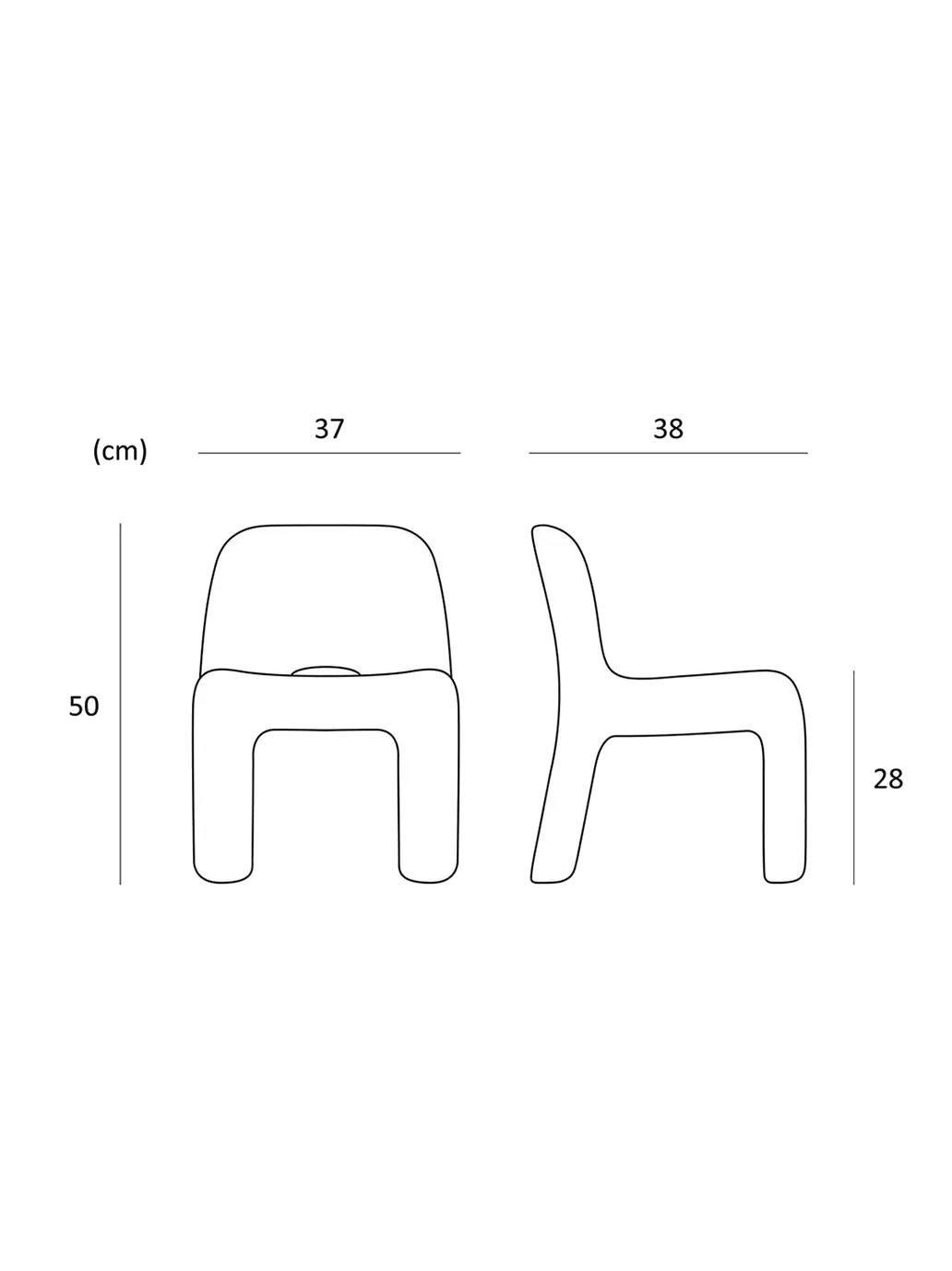 krzesło z eko tworzywa Charlie Chair EcoBirdy BÉBÉ Concept