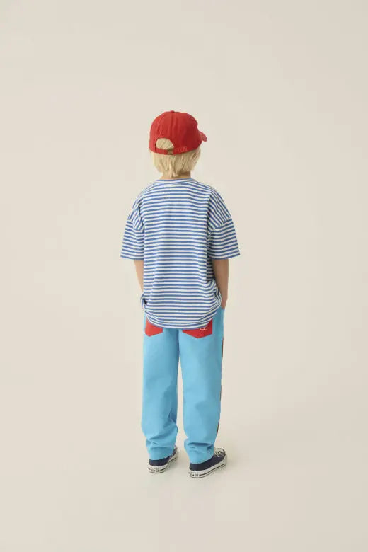 Blue Stripes Oversized Tshirt The Campamento BEBE Concept