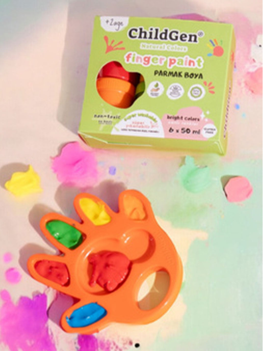 Nietoksyczne farby do malowania palcami ChildGen BÉBÉ Concept
