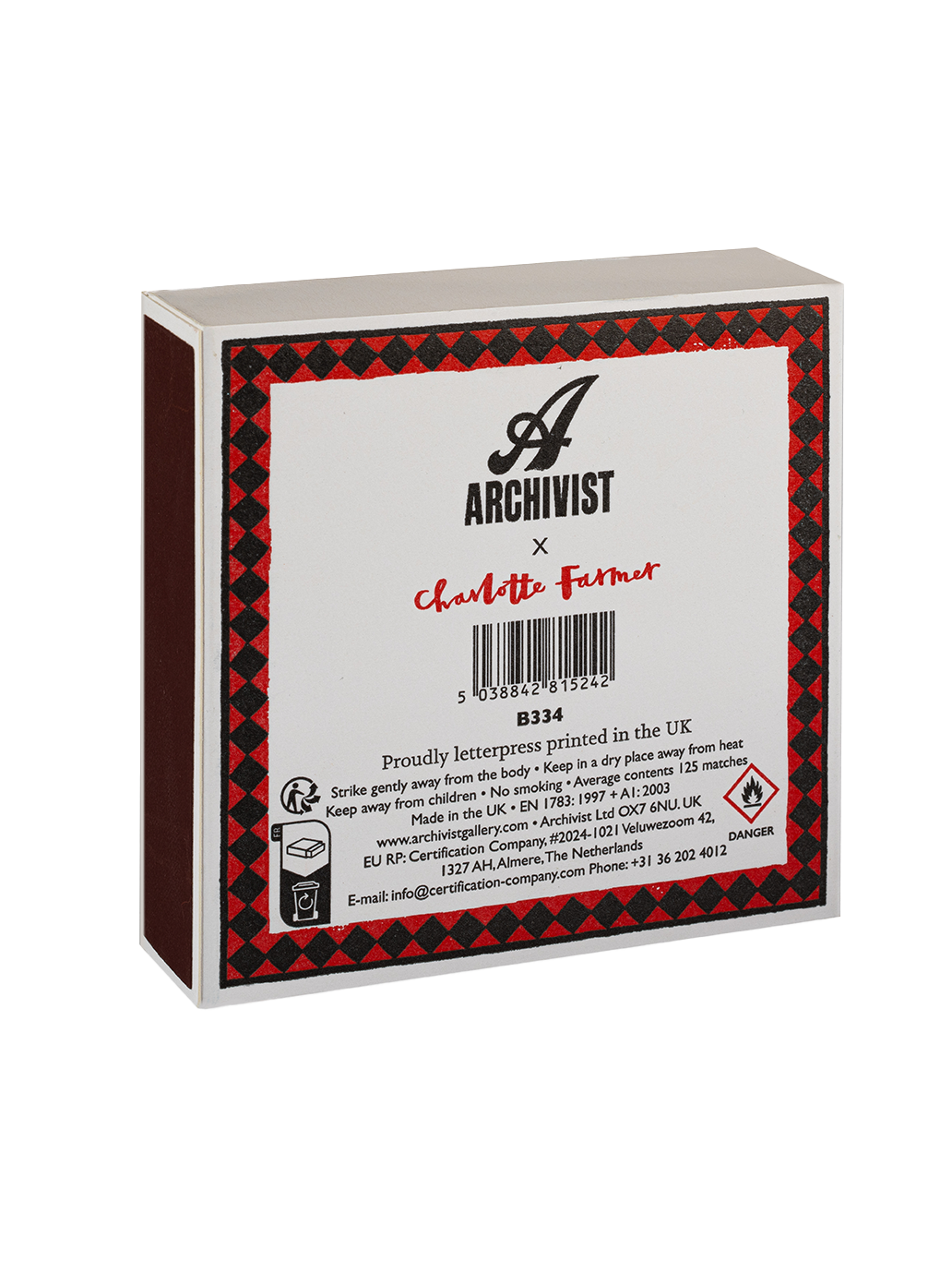 Luksusowe zapałki w ozdobnym pudełku Archivist Gallery BÉBÉ Concept