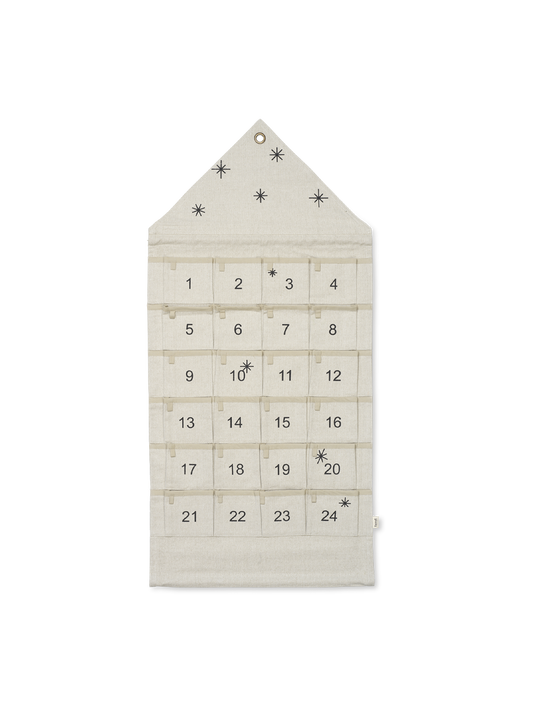 płócienny kalendarz adwentowy z przegródkami