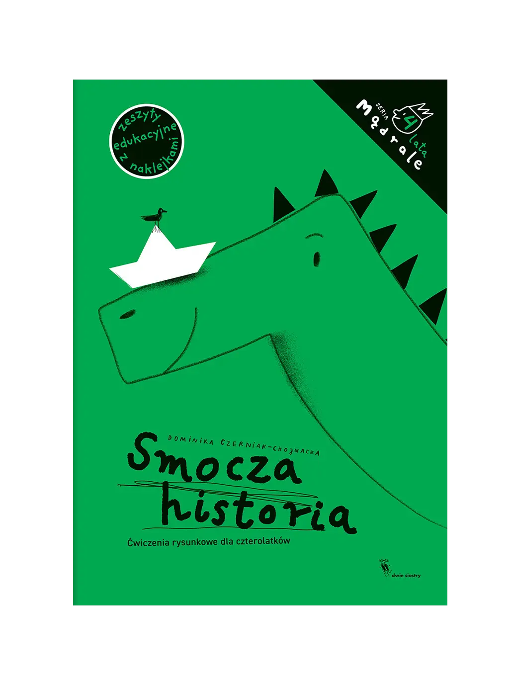 Mądrale zeszyt edukacyjny z naklejkami 4-latki. Smocza historia Wydawnictwo Dwie Siostry BÉBÉ Concept