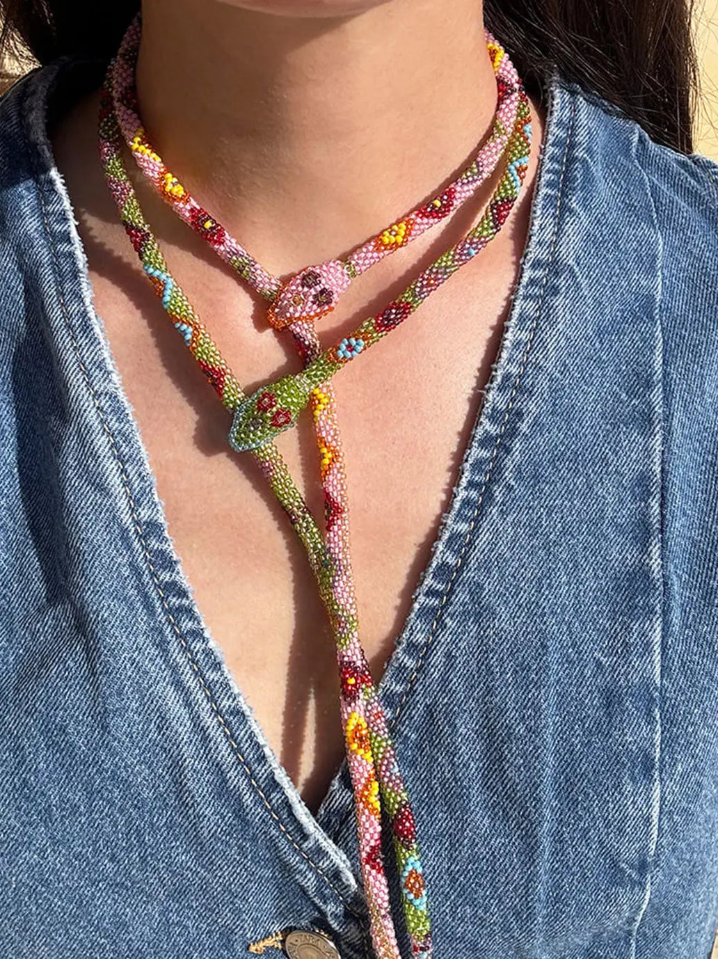 Naszyjnik z koralików Snake Necklace Amori Mori BEBE Concept