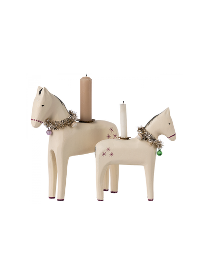 Drewniany świecznik konik Christmas Horse Large
