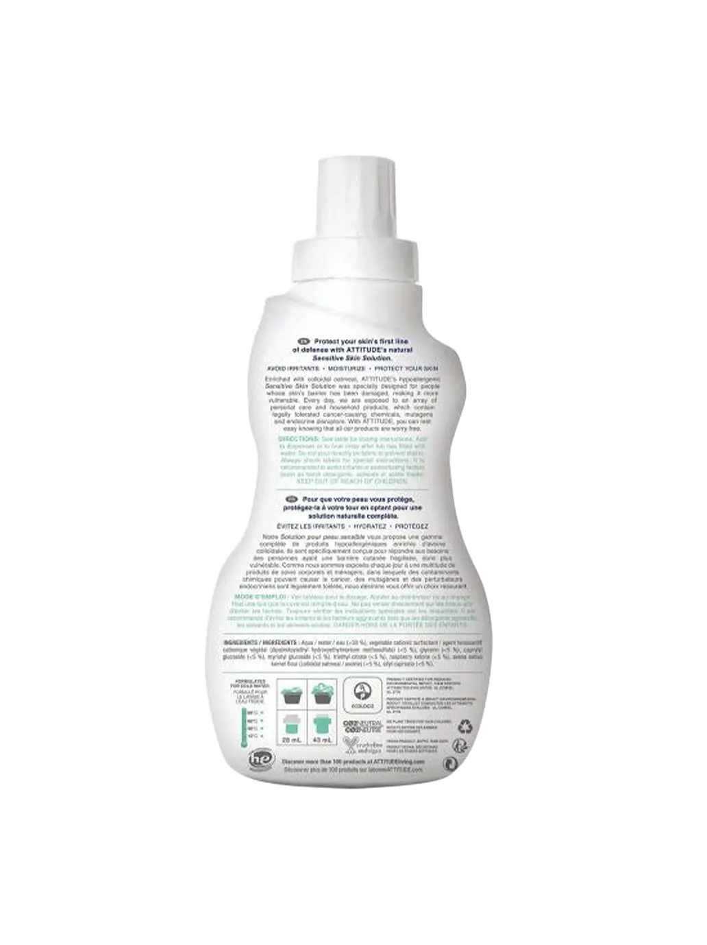 delikatny płyn zmiękczający do płukania tkanin dziecięcych 1l Attitude BÉBÉ Concept