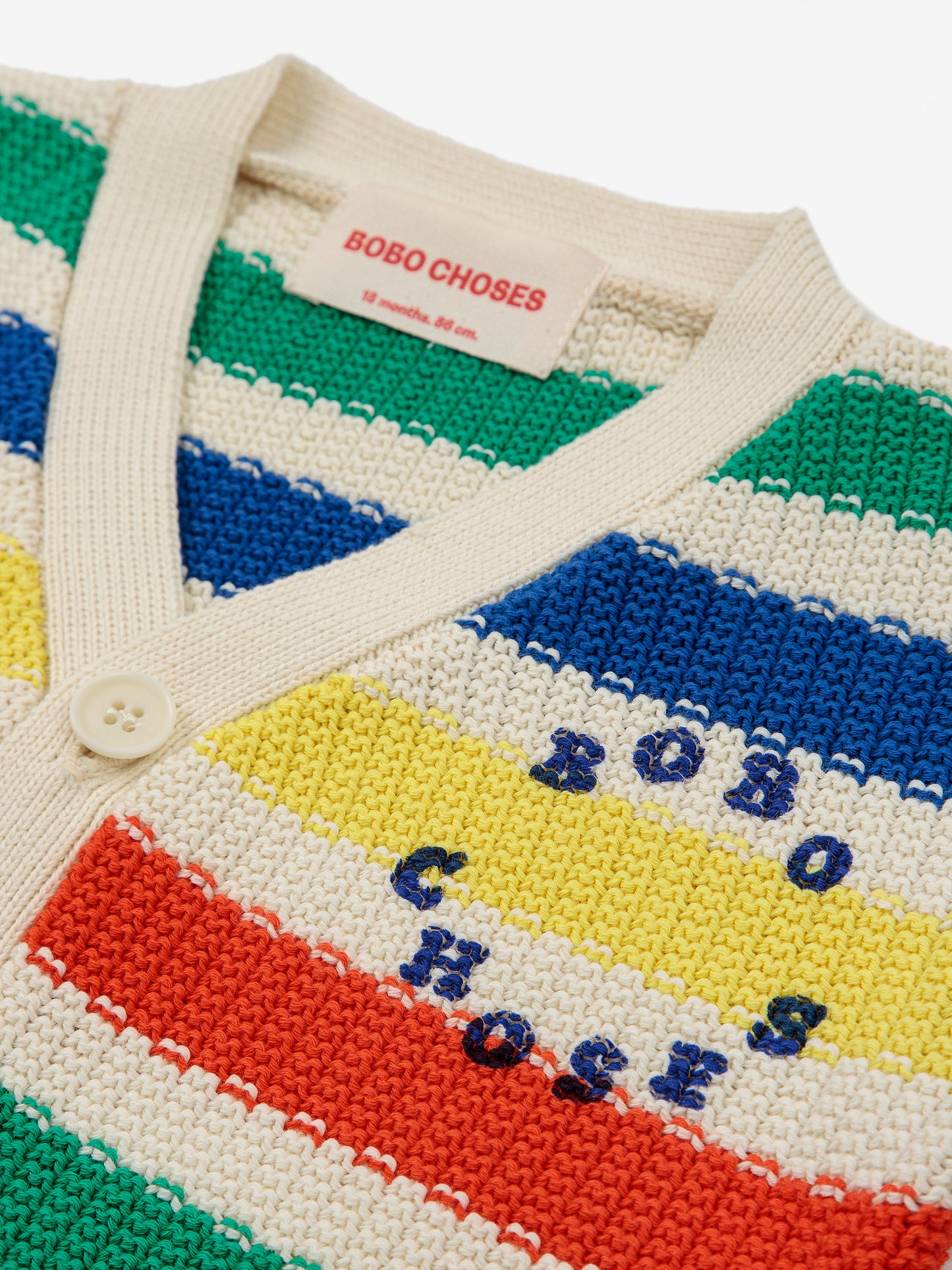 Sweter niemowlęcy Bobo Choses Multicolor stripes cardigan