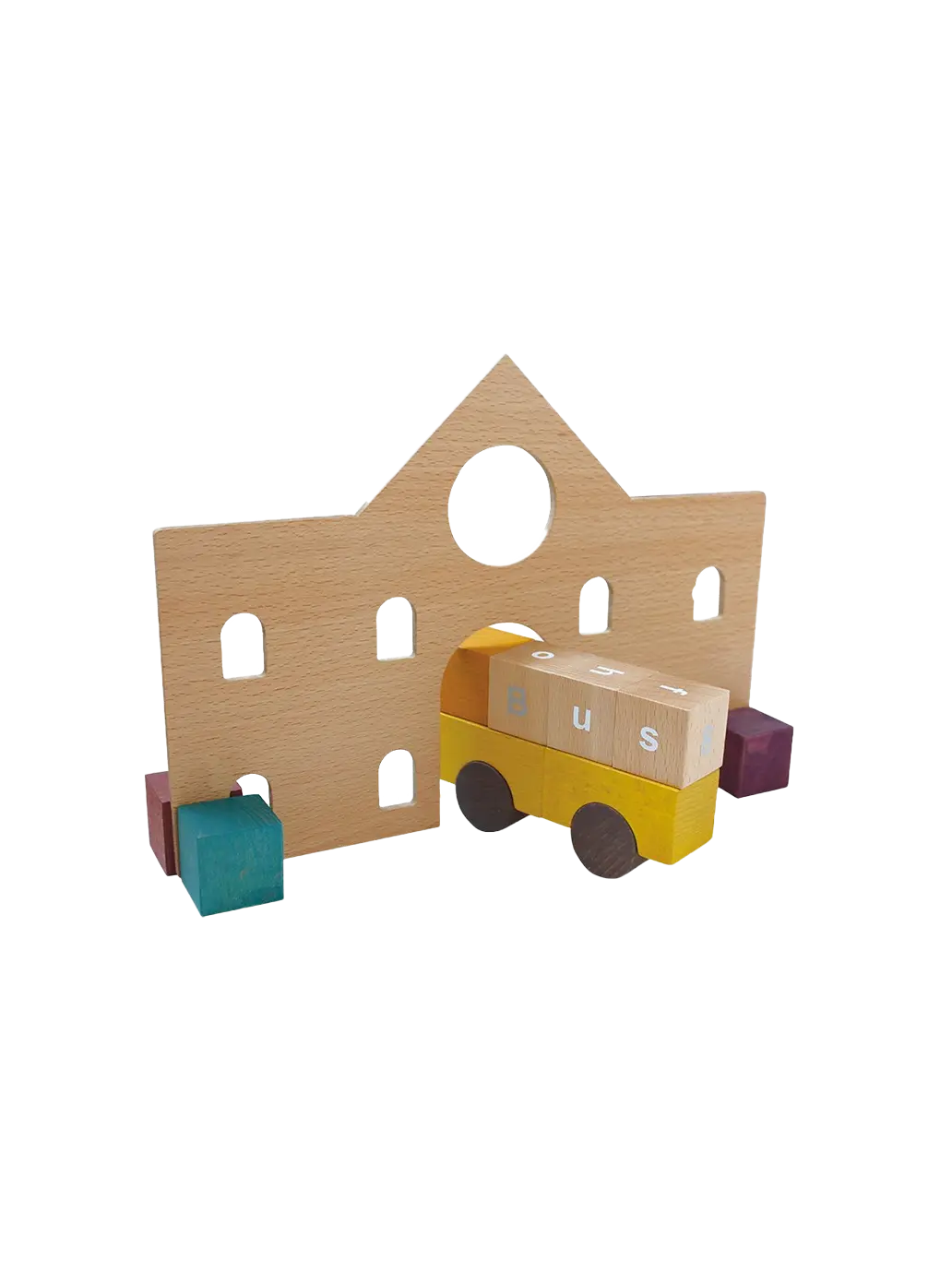 drewniana szkoła z klocków Tsumiki School Kiko+ & gg BÉBÉ Concept