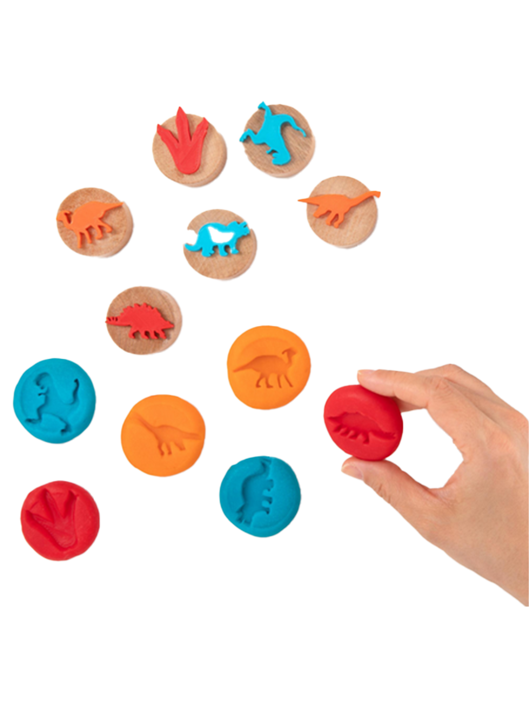 Zestaw drewnianych stempli do ciastoliny i farb ChildGen BÉBÉ Concept