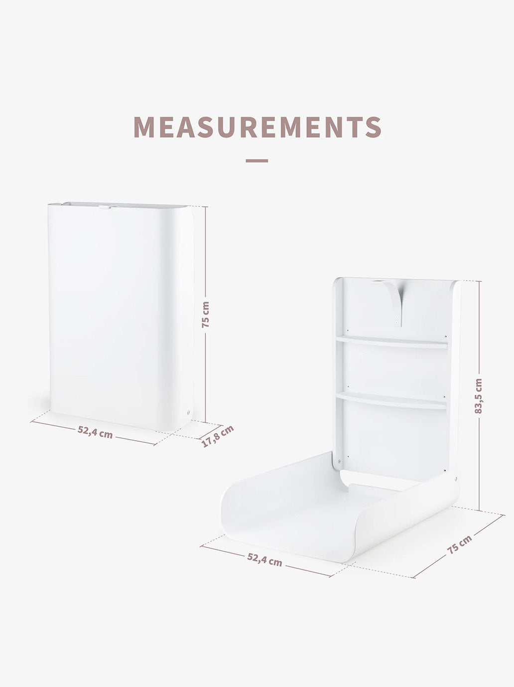 Przewijak Wall-mounted Changing Table Sebra BÉBÉ Concept