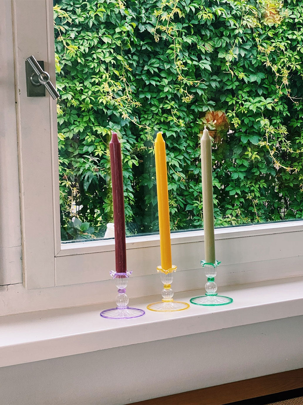 Szklany świecznik Jane Anna + Nina BÉBÉ Concept