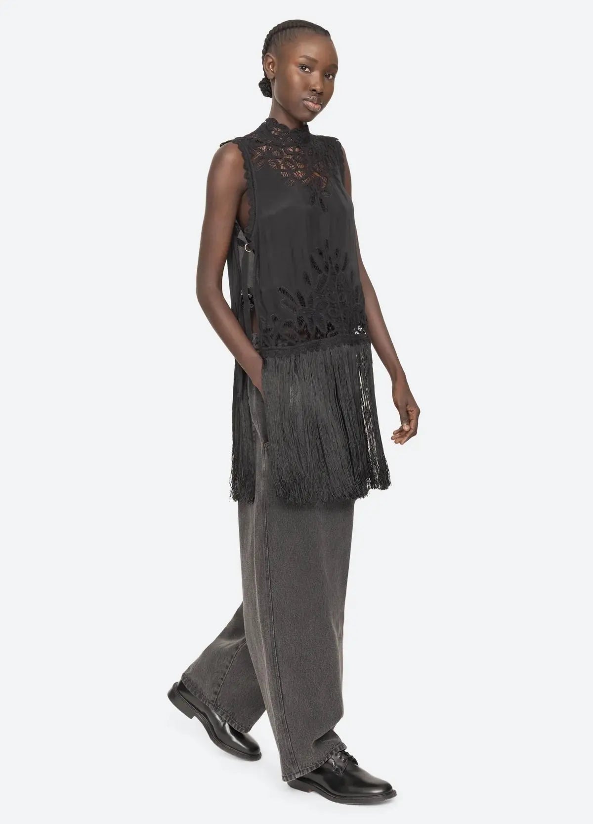 Adelina Battenberg lace vest SEA New York BEBE Concept