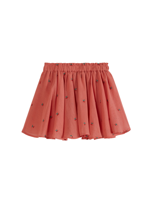 Bawełniana spódnica z haftowanymi detalami