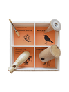 zestaw drewnianych instrumentów do naśladowania odgłosów ptaków
