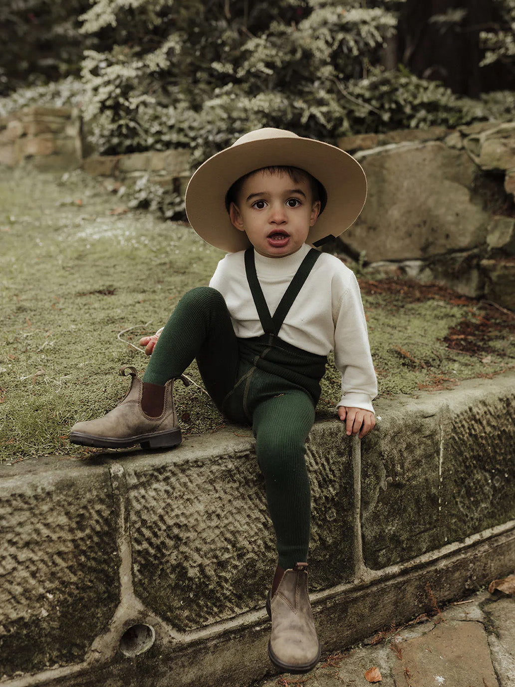 legginsy na szelkach w stylu vintage Silly Silas BÉBÉ Concept