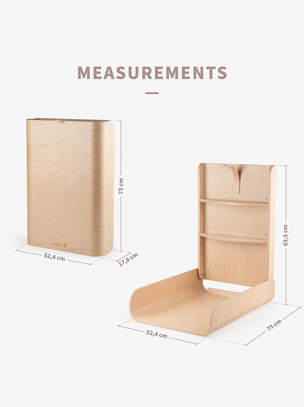 Przewijak Wall-mounted Changing Table Sebra BÉBÉ Concept