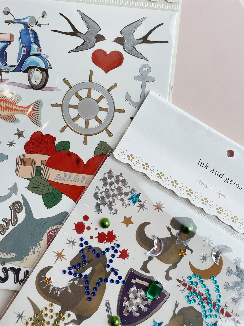 Zestaw tatuaży i naklejek do ozdabiania ciała Konges Slojd BÉBÉ Concept