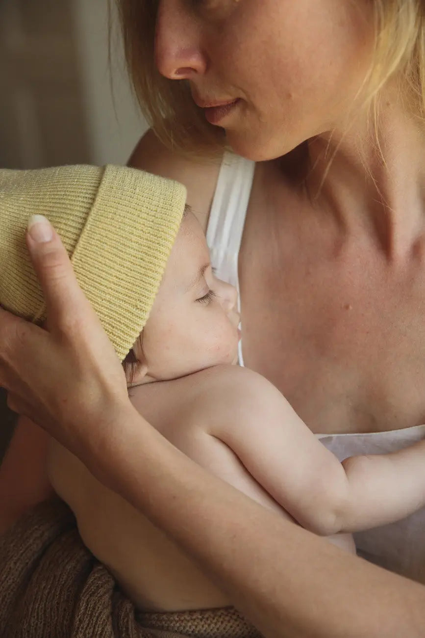 Czapka niemowlęca merino Beanie Newborn 0+ Hvid BÉBÉ Concept