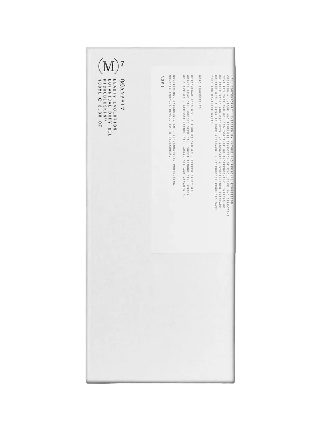 Microbioskin™ Botanical Body Oil Aoki Manasi 7 BEBE Concept