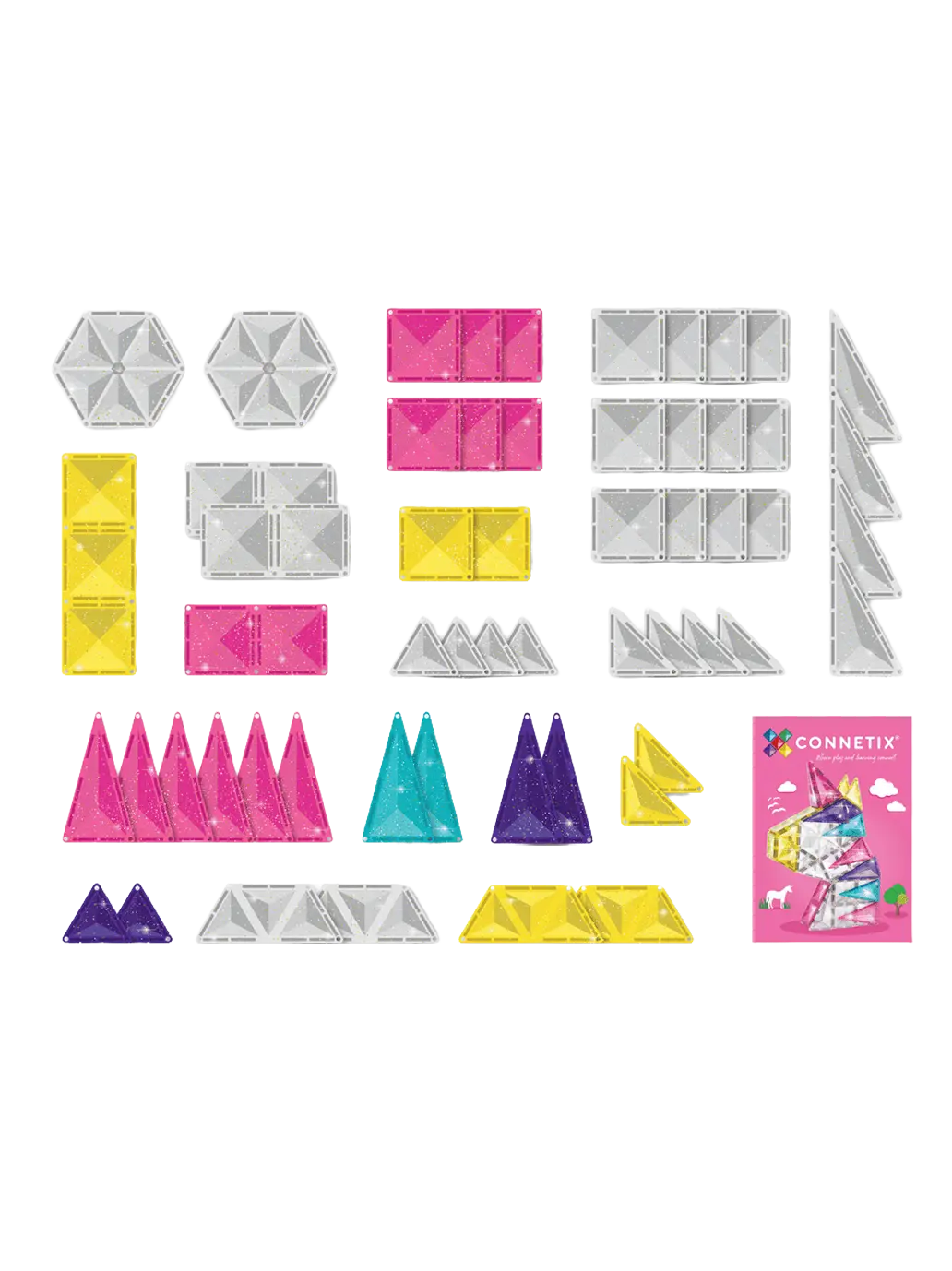 Brokatowe klocki magnetyczne Glitter Unicorn Pack Connetix BEBE Concept