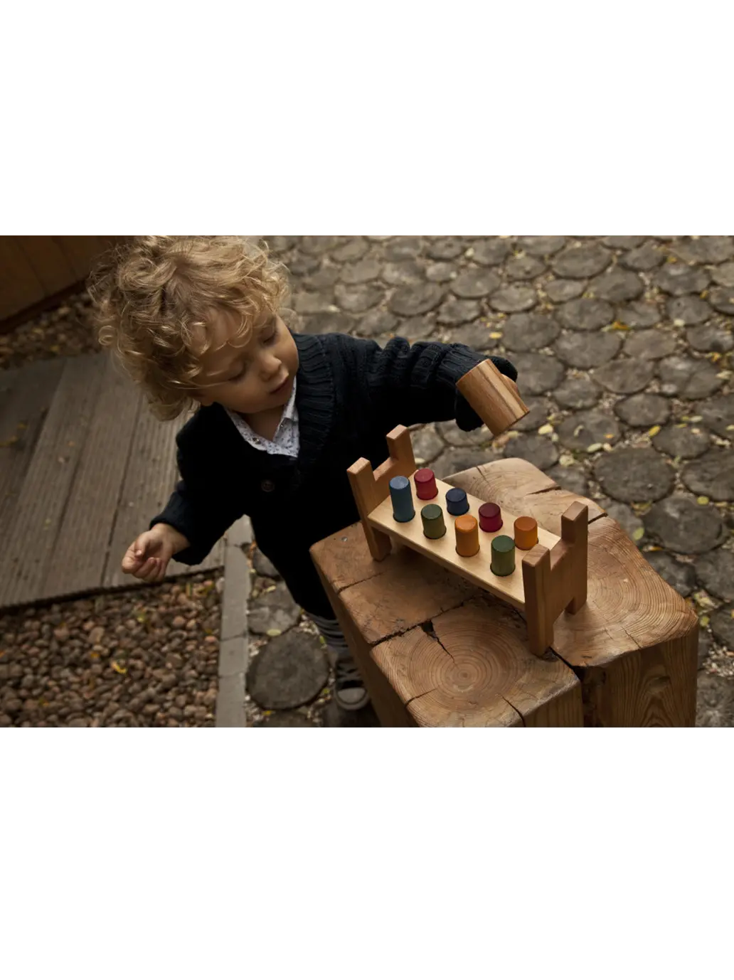 drewniany przebijak z młotkiem Wooden Story BÉBÉ Concept