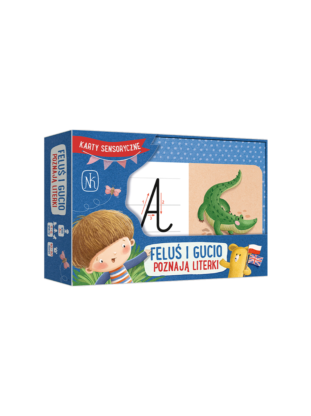 Gra Feluś i Gucio poznają literki Wydawnictwo Nasza Ksiegarnia BÉBÉ Concept