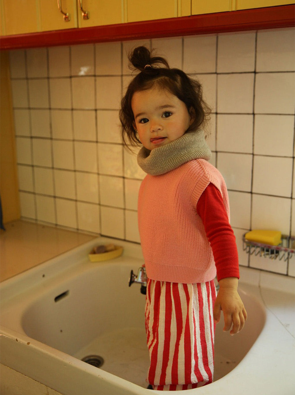 Kamizelka merino Harvey Hvid BÉBÉ Concept