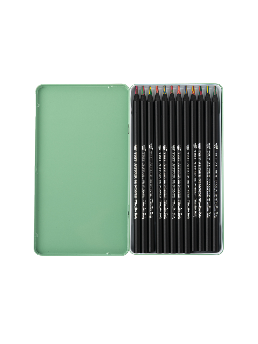 Zestaw 12 kredek w blaszanym pudełku Moulin Roty BÉBÉ Concept