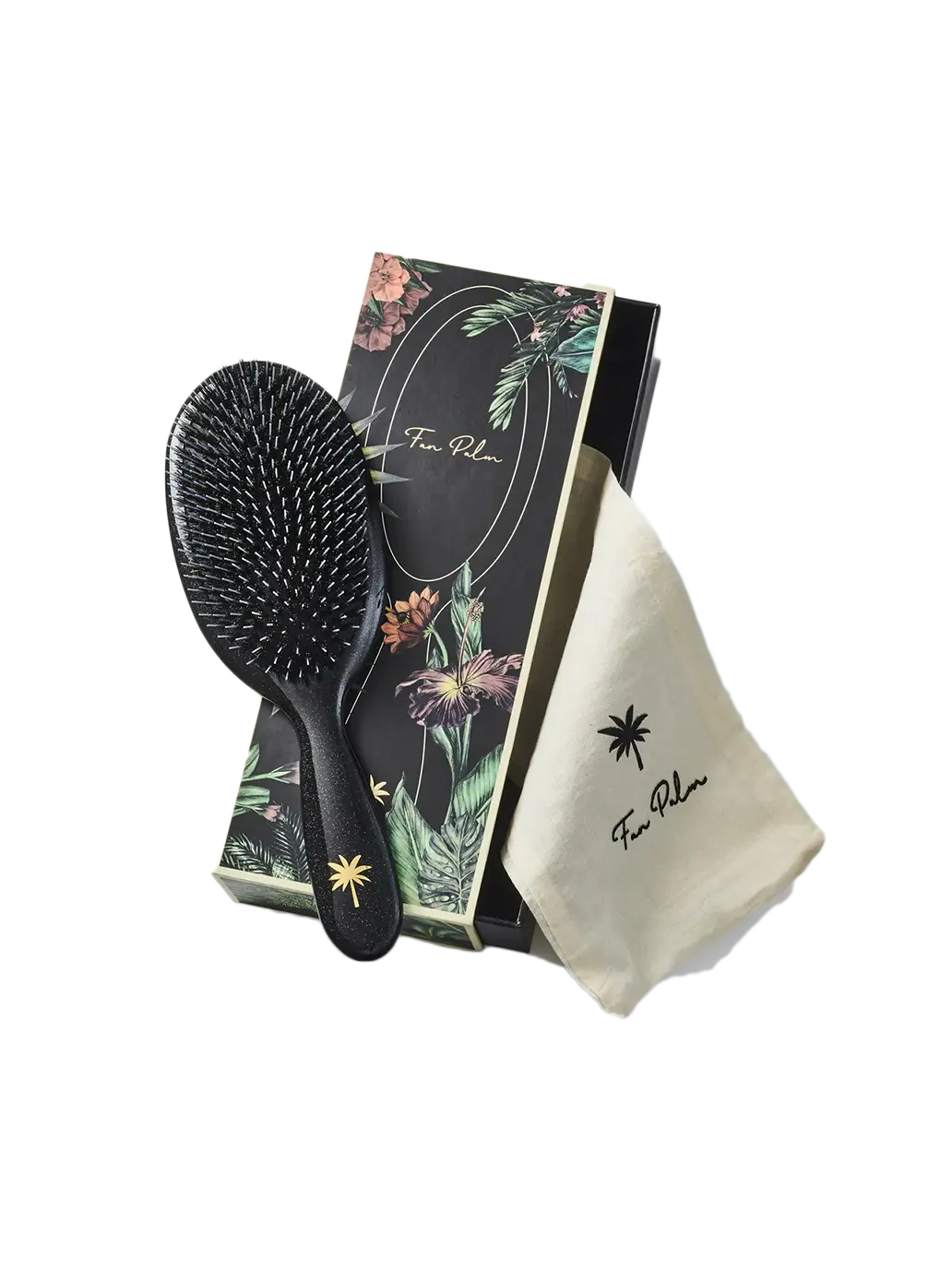 szczotka do włosów z włosia dzika i nylonu Large Fan Palm BEBE Concept