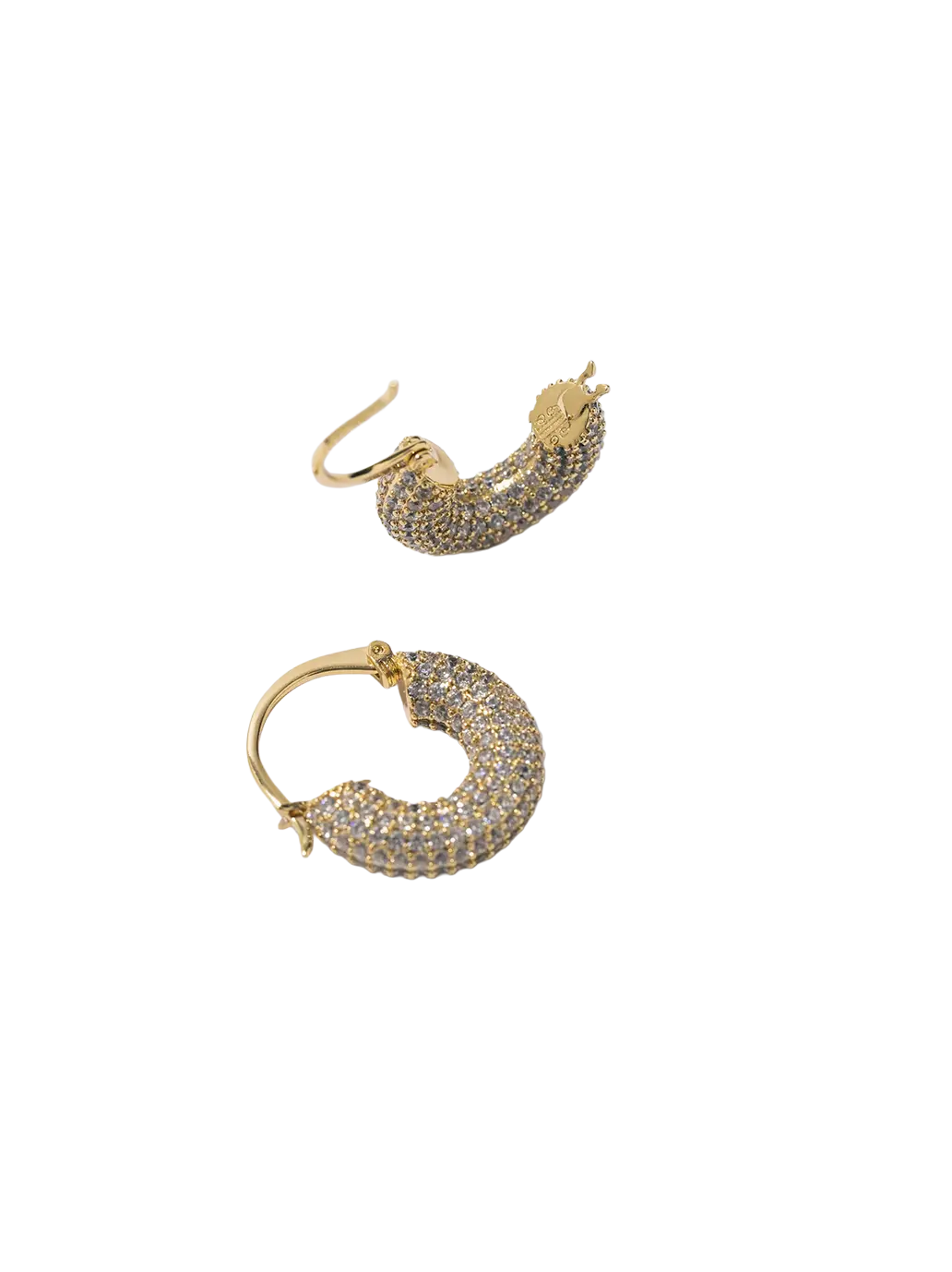 Small Diamond Hoops PEARL OCTOPUSS.Y BEBE Concept