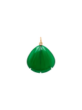 Zawieszka Green Onyx Shell Charm SILVER GOLD PLATED