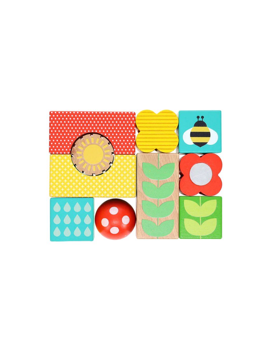 Drewniane klocki sensoryczne Busy Garden Petit Collage BÉBÉ Concept
