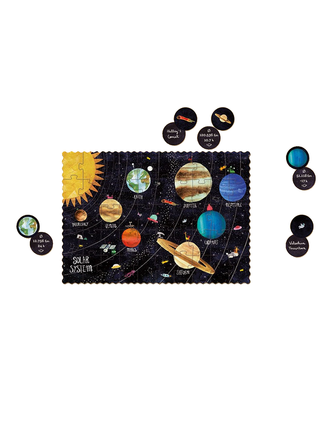 Puzzle kieszonkowe z grą obserwacyjną Planety Londji BÉBÉ Concept