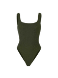 Jednoczęściowy kostium kąpielowy Square Neck METALLIC KHAKI