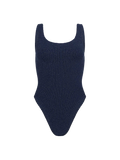 Jednoczęściowy kostium kąpielowy Square Neck NAVY / SILVER