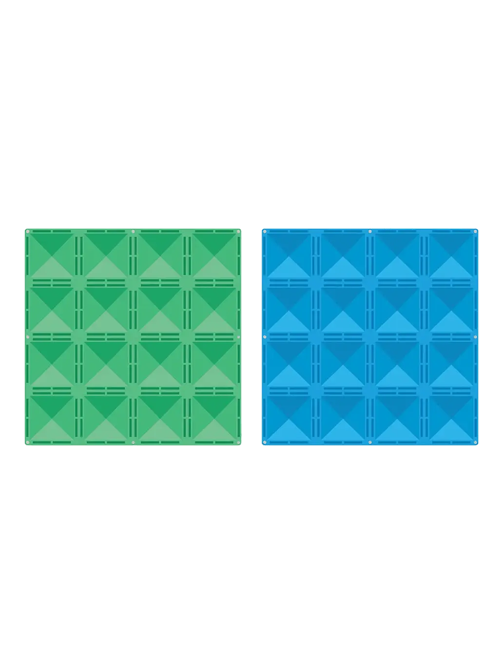 Klocki magnetyczne bazy Rainbow Blue & Green Base Plate Set Connetix BEBE Concept